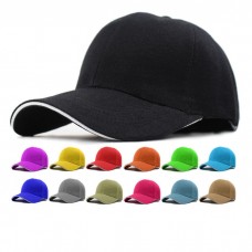 Hot Baseball Hat Plain Cap Blank Curved Visor Hats Hombre Mujer Metal Solid Color  eb-56576376